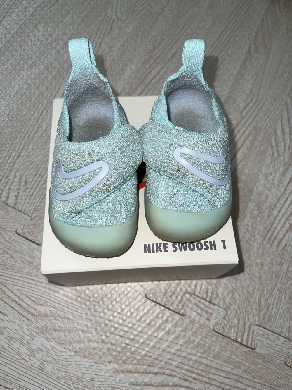 Nike Mint Green Swoosh 1 Baby Slip-On Shoes